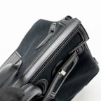 HERMES BIRKIN 25 CARGO TOILE GOELAND/SWIFT BLACK SHW