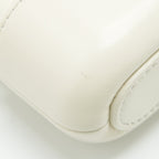 CHANEL GABRIELLE CLUTCH ON CHAIN AGED CALFSKIN WHITE WITH SILVER AND GOLD HARDWARE