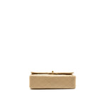 Chanel Vintage Medium Classic Double Flap Bag Lambskin Beige GHW