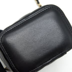 CHANEL TOP HANDLE MINI VANITY WITH CHAIN LAMBSKIN BLACK LGHW