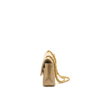 Chanel Vintage Medium Classic Double Flap Bag Lambskin Beige GHW