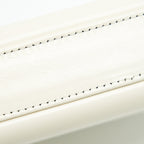 CHANEL GABRIELLE CLUTCH ON CHAIN AGED CALFSKIN WHITE WITH SILVER AND GOLD HARDWARE