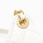 CHANEL 23B SMALL HOBO BAG SHINY CALFSKIN WHITE BRUSHED GHW(MICROCHIP)