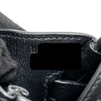 HERMES BIRKIN 25 CARGO TOILE GOELAND/SWIFT BLACK SHW