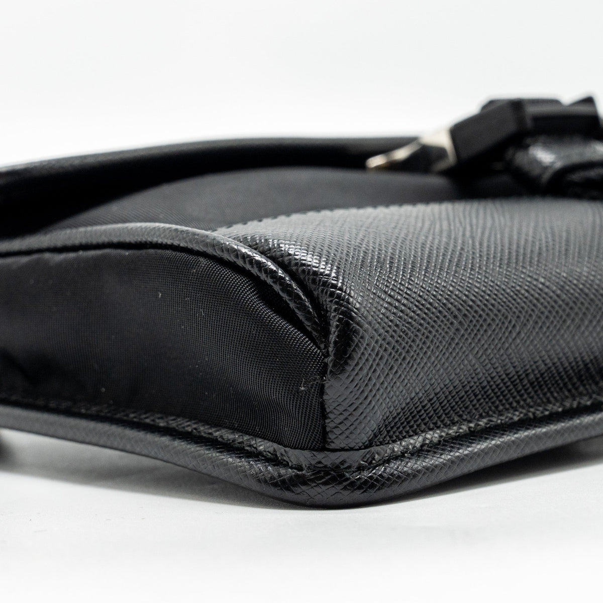 PRADA SMARTPHONE CASE RE-NYLON AND SAFFIANO LEATHER BLACK SHW
