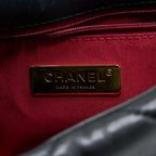 CHANEL SMALL 19 BAG LAMBSKIN BLACK MULTICOLOUR HARDWARE