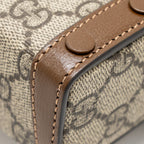 GUCCI HORSEBIT 1955 MINI BAG GG SUPREME CANVAS BEIGE/DARK BROWN GHW