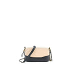 CHANEL GABRIELLE DOUBLE ZIP WALLET ON CHAIN AGED CALFSKIN BLACK/BEIGE MULTICOLOURED HARDWARE