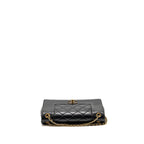 Chanel Mademoiselle Enamel Flap Bag Shiny Sheepskin Black GHW