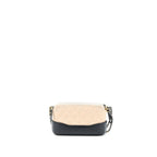 CHANEL GABRIELLE DOUBLE ZIP WALLET ON CHAIN AGED CALFSKIN BLACK/BEIGE MULTICOLOURED HARDWARE