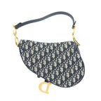 DIOR MEDIUM DIOR SADDLE BAG BLUE DIOR OBLIQUE JACQUARD GHW