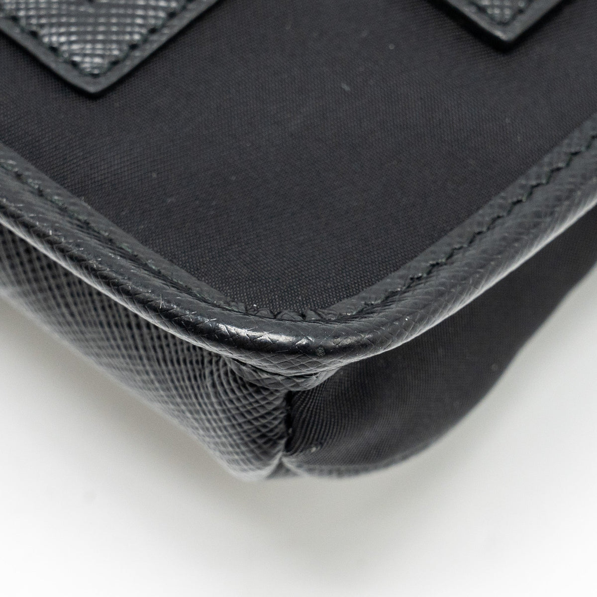 PRADA SMARTPHONE CASE RE-NYLON AND SAFFIANO LEATHER BLACK SHW