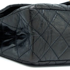 CHANEL 2.55 REISSUE 227 SHINY AGED CALFSKIN BLACK GHW