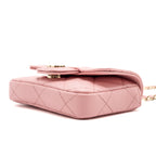 CHANEL MINI FLAP BELT BAG CAVIAR PINK LGHW