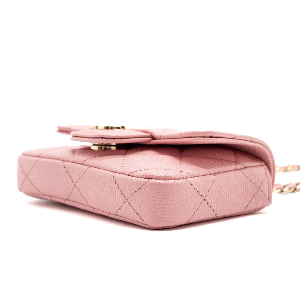 CHANEL MINI FLAP BELT BAG CAVIAR PINK LGHW