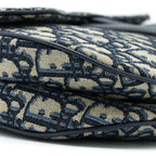 DIOR MEDIUM DIOR SADDLE BAG BLUE DIOR OBLIQUE JACQUARD GHW