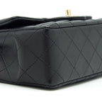 CHANEL MINI RECTANGULAR FLAP BAG LAMBSKIN BLACK LGHW