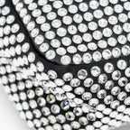 PRADA TRIANGLE POUCH CRYSTAL EMBELLISHED BLACK SHW
