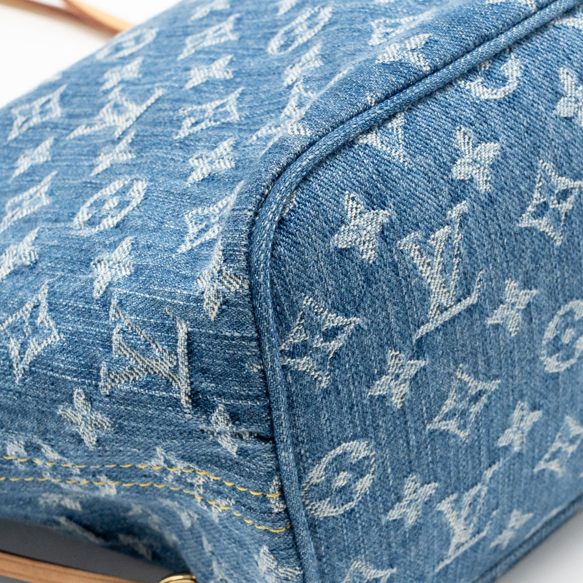 Louis Vuitton neverfull mm denim blue GHW