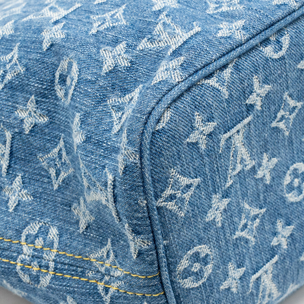 Louis Vuitton neverfull mm denim blue GHW