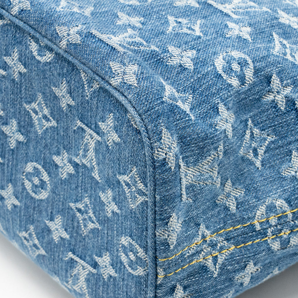 Louis Vuitton neverfull mm denim blue GHW