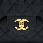CHANEL JUMBO CLASSIC DOUBLE FLAP BAG CAVIAR BLACK GHW