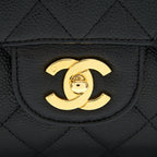 CHANEL VINTAGE JUMBO SINGLE FLAP CAVIAR BLACK GHW