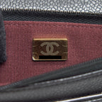 CHANEL 22P CLASSIC WALLET ON CHAIN CAVIAR BLACK LGHW (MICROCHIP)