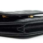 CHANEL 22P CLASSIC WALLET ON CHAIN CAVIAR BLACK LGHW (MICROCHIP)