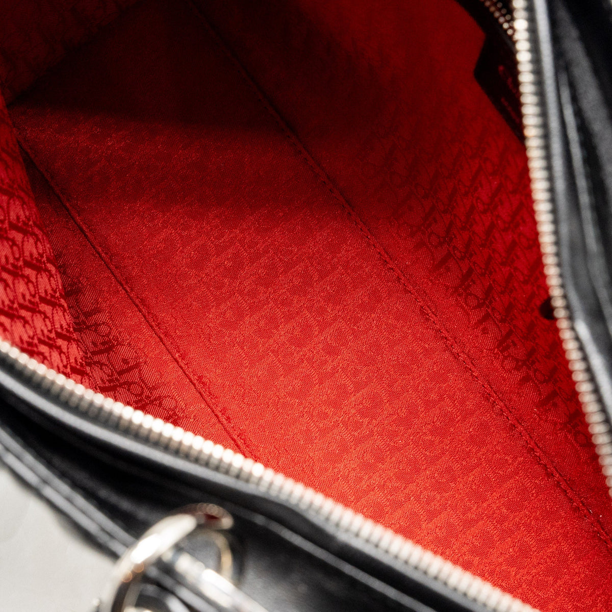 Dior large lady dior lambskin black SHW
