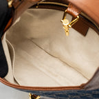 GUCCI JACKIE 1961 SMALL SHOULDER BAG DENIM/LEATHER BLUE/BROWN GHW