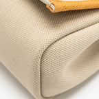 Hermes Herbag Mini Canvas/Hunter Leather Beton / Natural Sable SHW