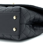 CHANEL SMALL COCO HANDLE FLAP BAG CAVIAR BLACK LGHW (MICROCHIP)