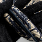 DIOR LARGE BOOK TOTE ECRU AND BLUE DIOR OBLIQUE EMBROIDERY