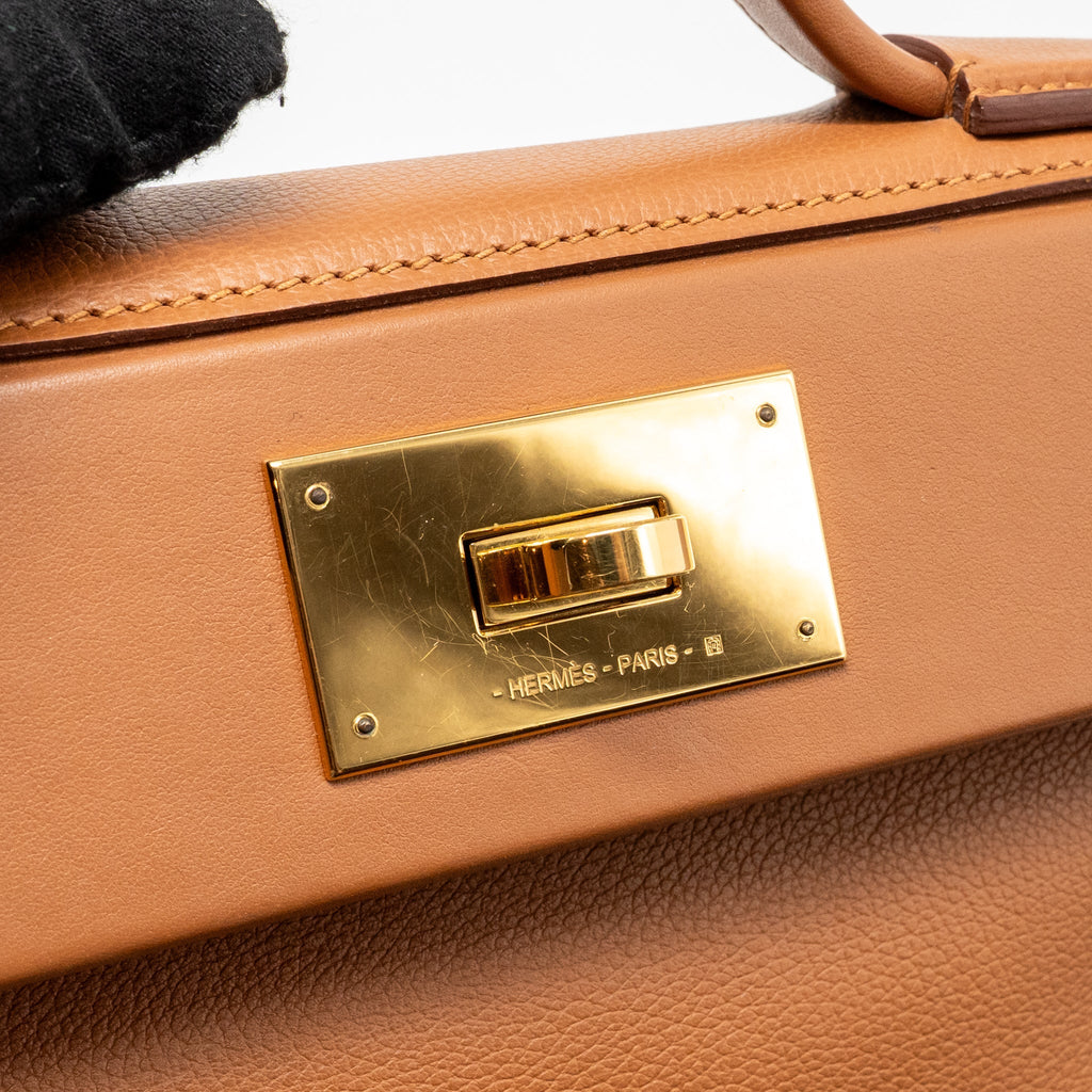 Hermes mini 24/24 2424-21 bag evercolor gold GHW