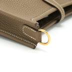Hermes mini Evelyne Etoupe/ Blue indigo GHW