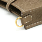 Hermes mini Evelyne Etoupe/ Blue indigo GHW