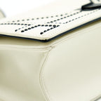 DIOR SMALL DIORAMA STUDDED WHITE WITH BLACK HARDWARE