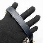 DIOR MEDIUM SADDLE BAG BLUE OBLIQUE CANVAS GHW