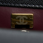 CHANEL SMALL COCO HANDLE FLAP BAG CAVIAR BLACK LGHW (MICROCHIP)