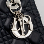 DIOR MEDIUM LADY DIOR LAMBSKIN BLACK SHW