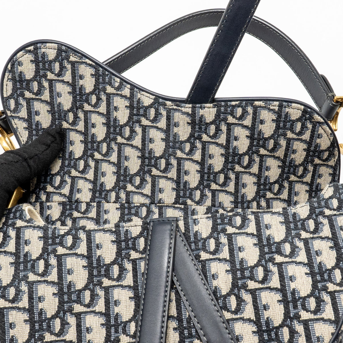 DIOR MEDIUM SADDLE BAG BLUE OBLIQUE CANVAS GHW