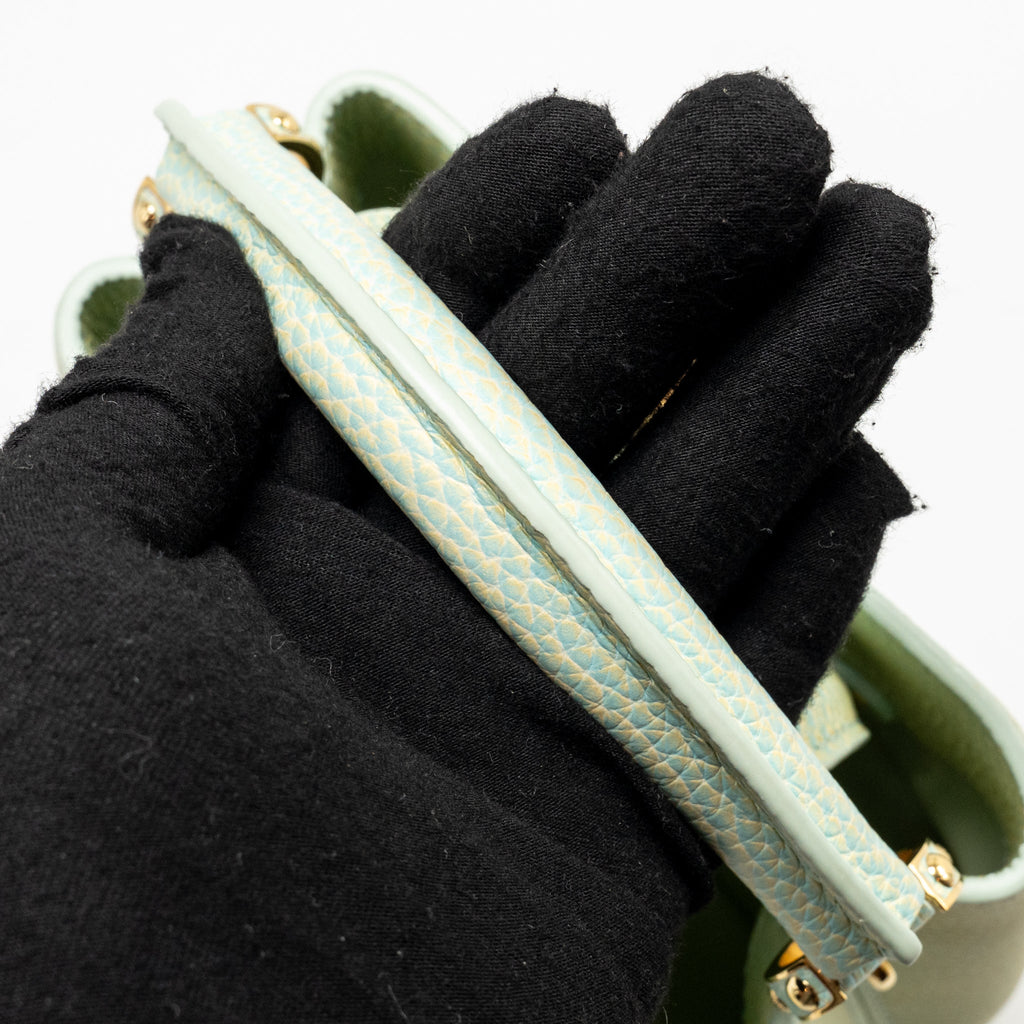Louis Vuitton Capucines Mini Taurillon Vert d’eau Green LGHW