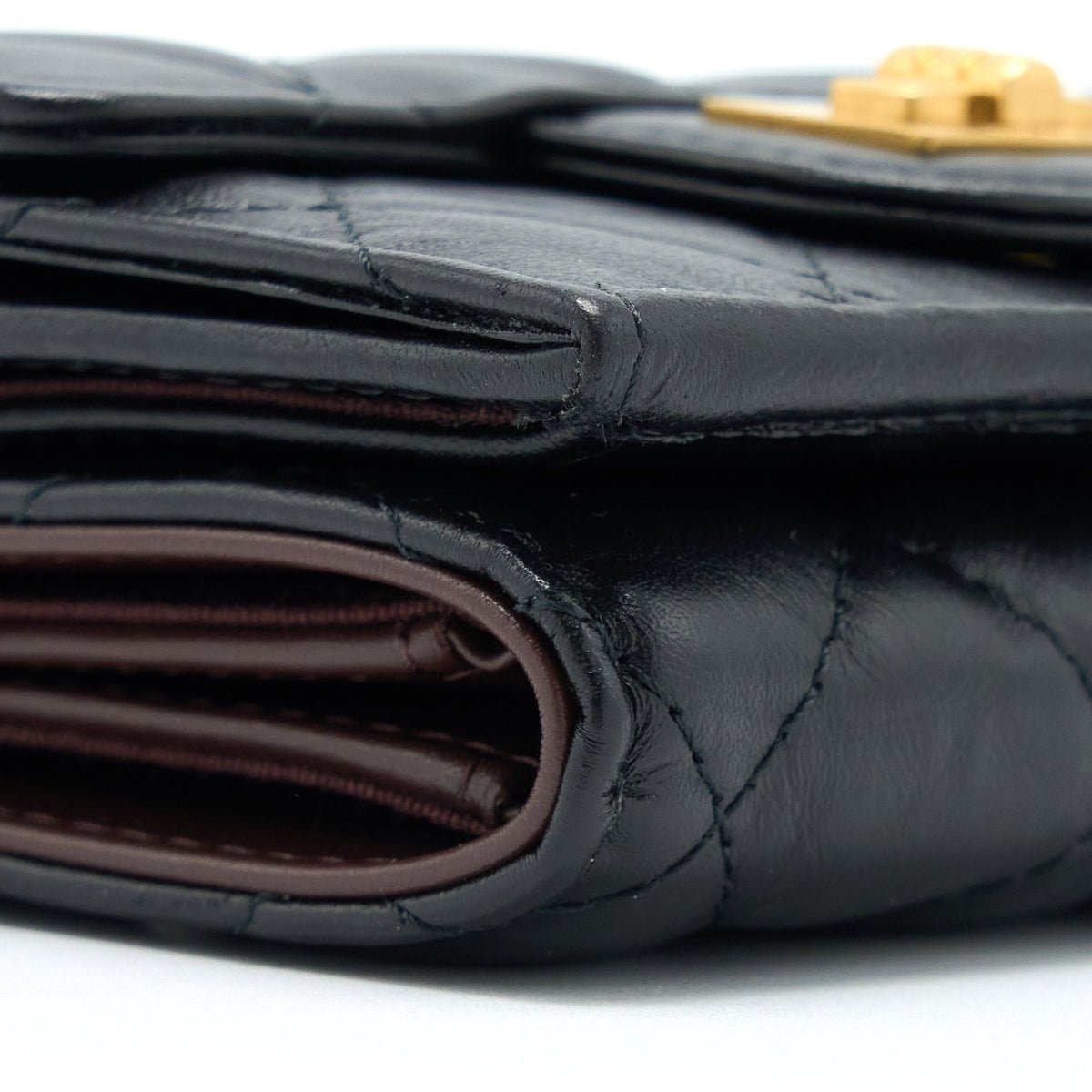 CHANEL REISSUE COMPACT WALLET CALFSKIN BLACK GHW