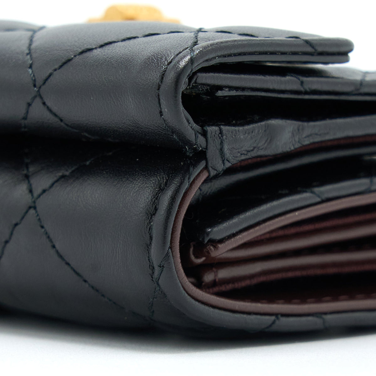 CHANEL REISSUE COMPACT WALLET CALFSKIN BLACK GHW