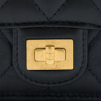 CHANEL REISSUE COMPACT WALLET CALFSKIN BLACK GHW