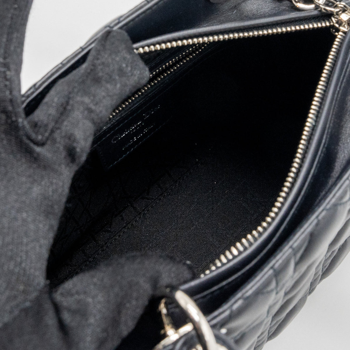 DIOR MEDIUM LADY DIOR LAMBSKIN BLACK SHW