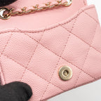 CHANEL MINI FLAP BELT BAG CAVIAR PINK LGHW