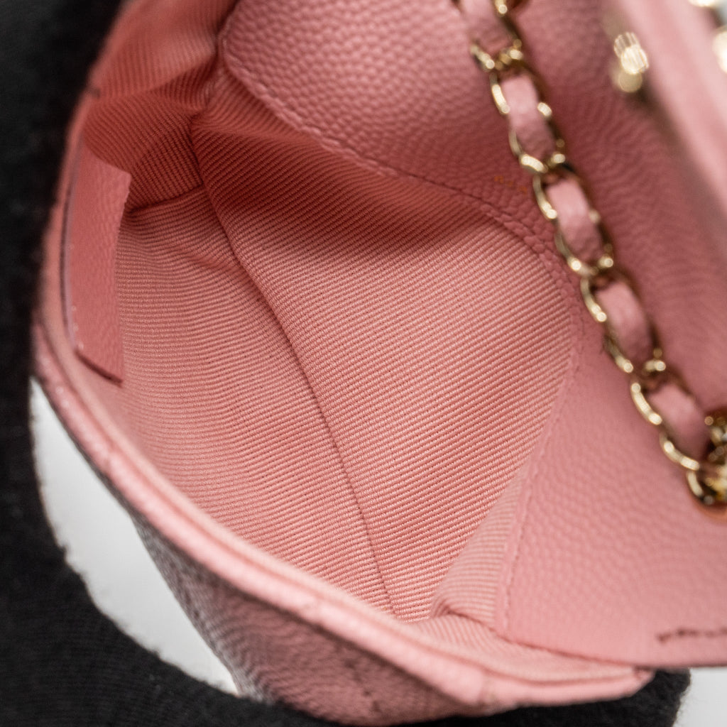 CHANEL MINI FLAP BELT BAG CAVIAR PINK LGHW
