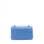 CHANEL SMALL CLASSIC DOUBLE FLAP CAVIAR BLUE LGHW